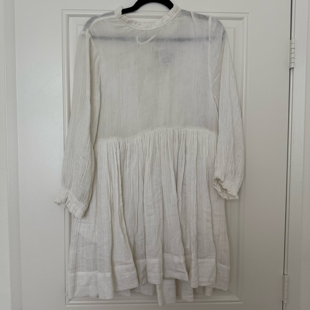 Free People White Long Sleeve Dress